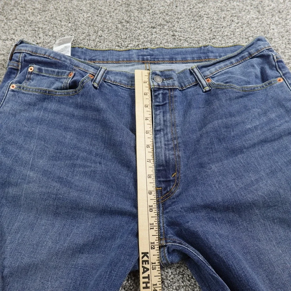 Levis Jeans Mens 40X30 Dark Blue Denim Pants 541 Athletic Taper Flex Stretch Dad - Picture 4 of 14